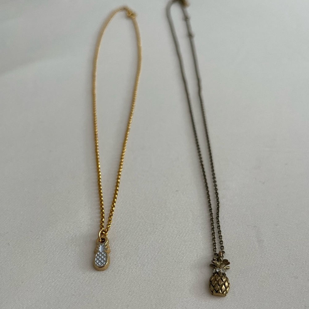 Set of Two Pineapple Necklaces